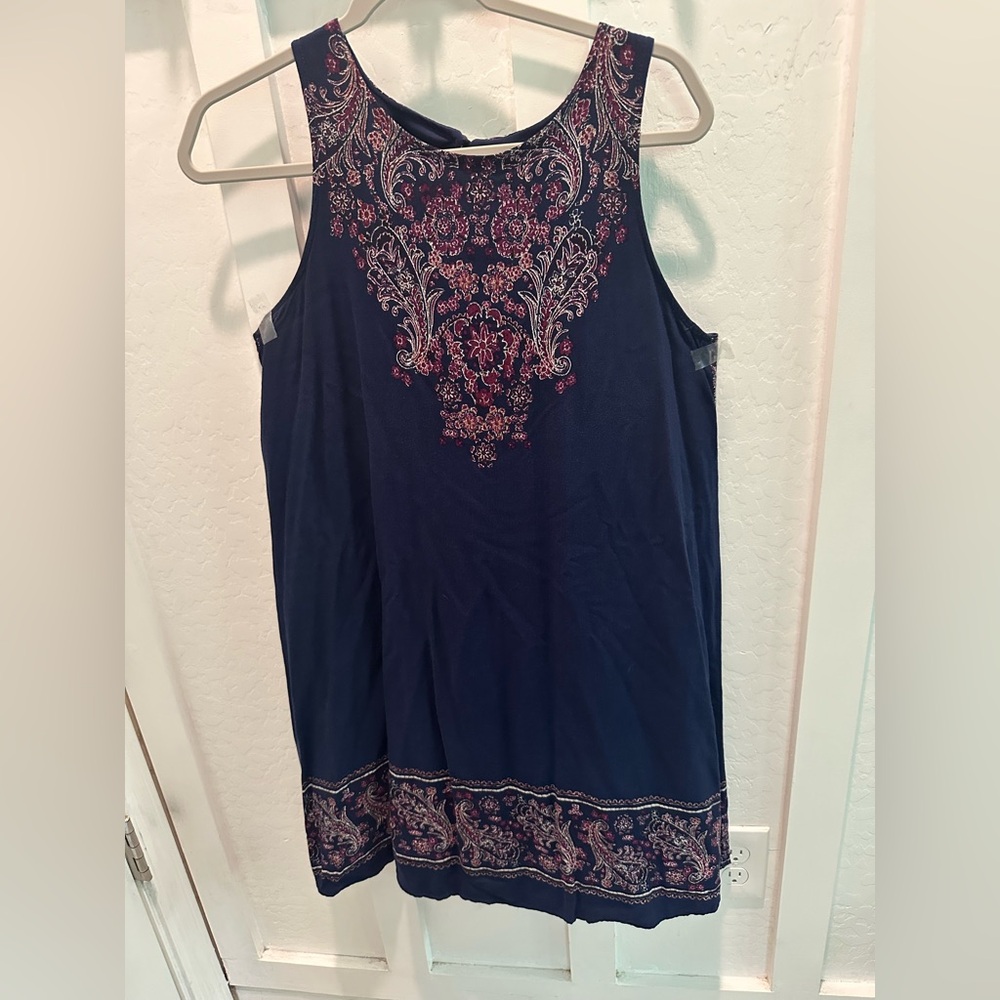 Xhilaration Navy and Pink Paisley‎ Tank dress